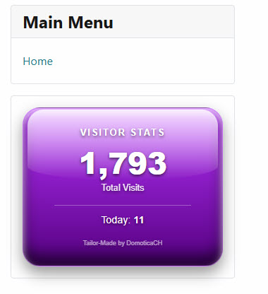 Purple rectangular frontend visitor analytics module for Joomla